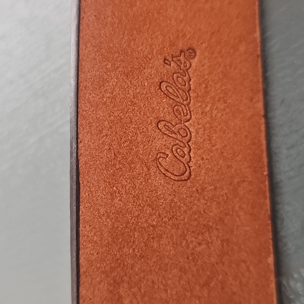 Cabela's leather belt. Unesex. Great style. NWT. DARK BROWN. - Picture 15 of 16